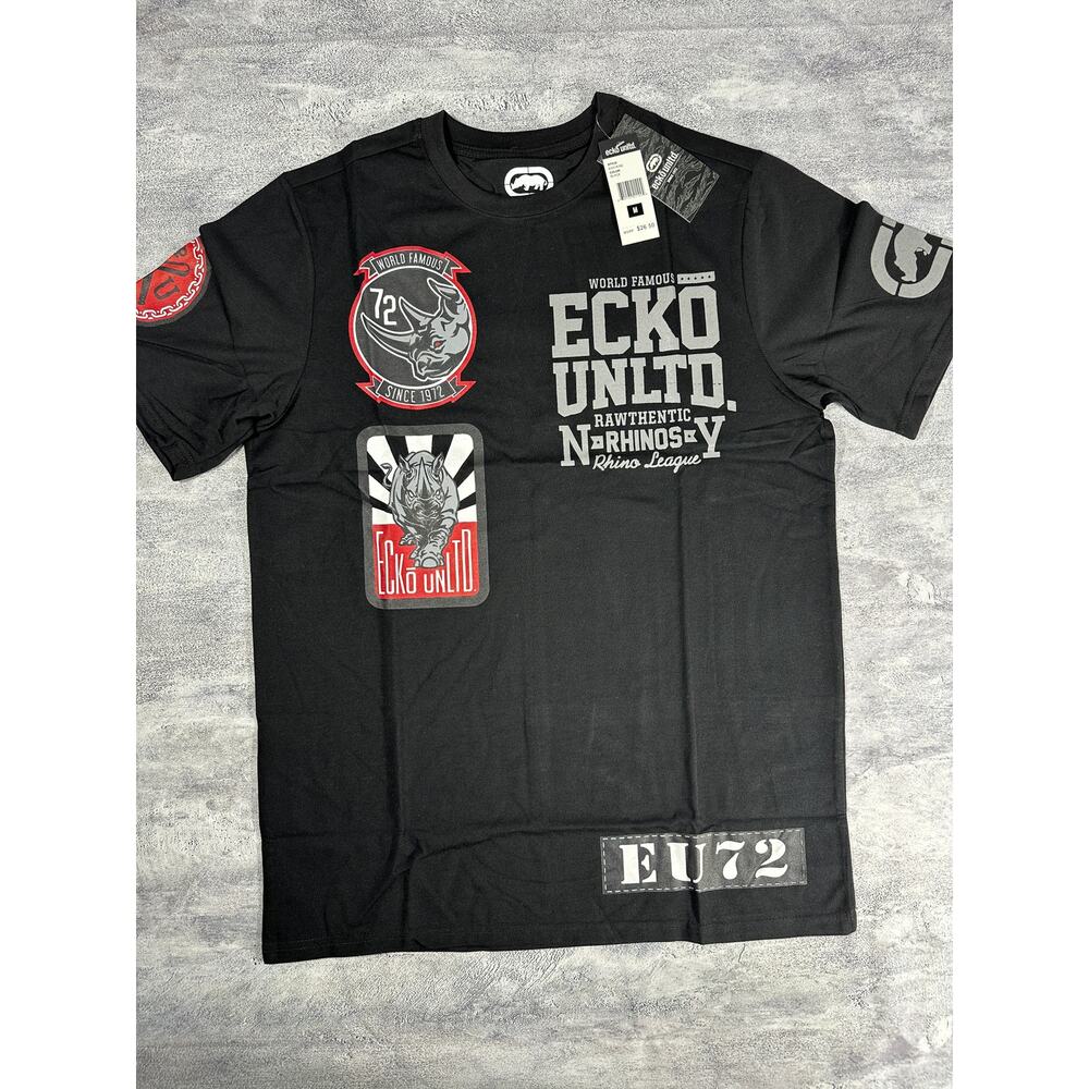 Ecko UNTLD Rhino Graphic Black T-Shirt~ New with Tags M-3XL~